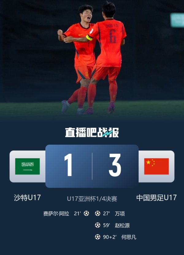 配资炒股入门知识 越来越好！U17男足开局两连败，如今两连胜进4强